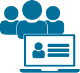 Interactive Courses Icon Class, Webinar and Online Distance Education